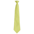 Lime - Front - Premier Unisex Adult Colours Fashion Plain Clip-On Tie