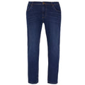 Dark Blue - Front - So Denim Mens Leo Washed Straight Jeans