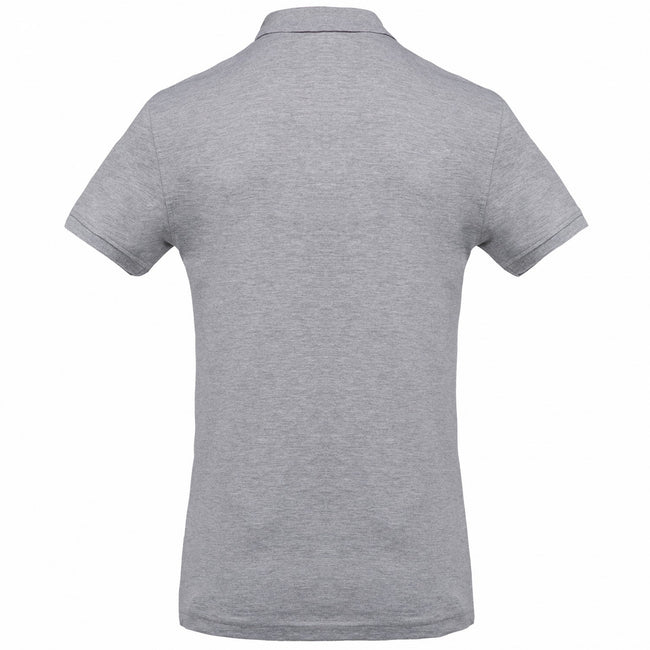 Oxford Grey - Back - Kariban Mens Pique Polo Shirt