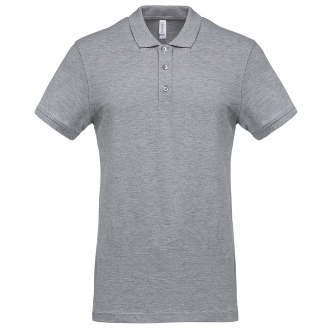 Oxford Grey - Front - Kariban Mens Pique Polo Shirt