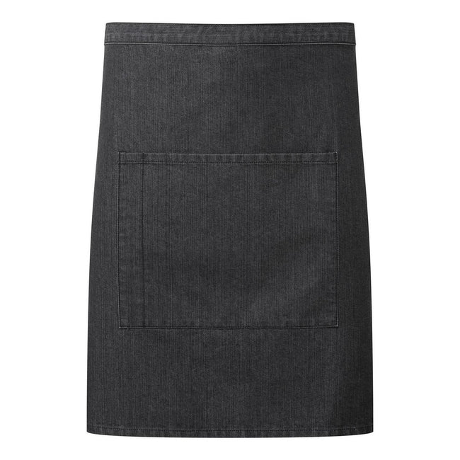 Black Denim - Front - Premier Pocket Short Apron