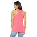 Neon Pink - Back - Bella + Canvas Womens-Ladies Racerback Flowy Tank Top