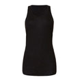 Black - Front - Bella + Canvas Womens-Ladies Racerback Flowy Tank Top