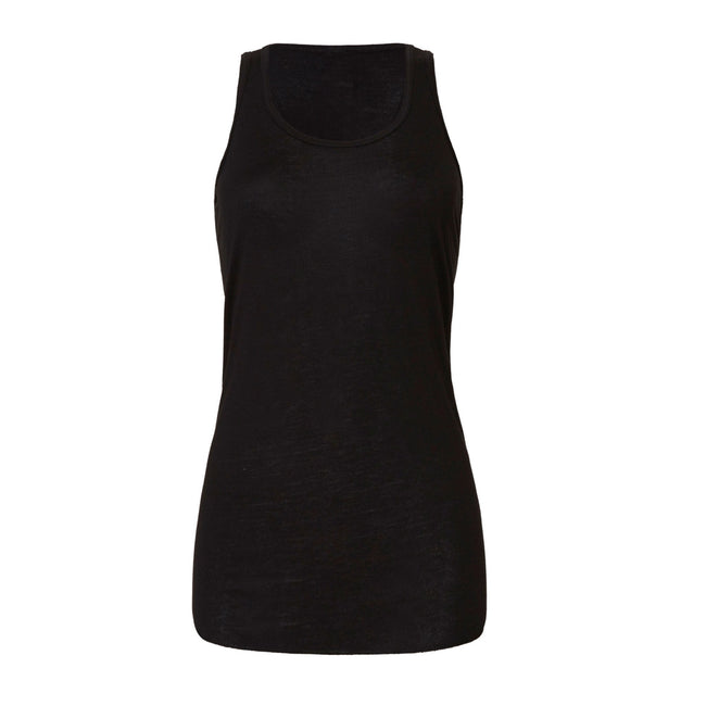 Black - Front - Bella + Canvas Womens-Ladies Racerback Flowy Tank Top