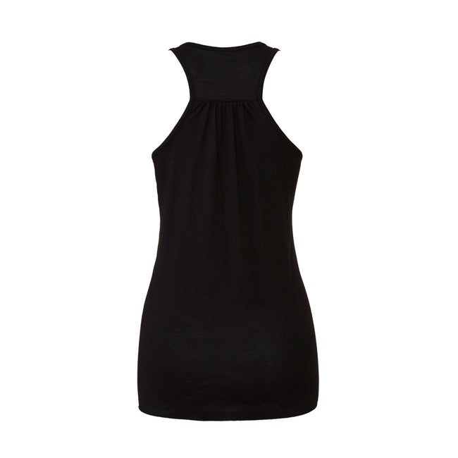 Black - Back - Bella + Canvas Womens-Ladies Racerback Flowy Tank Top