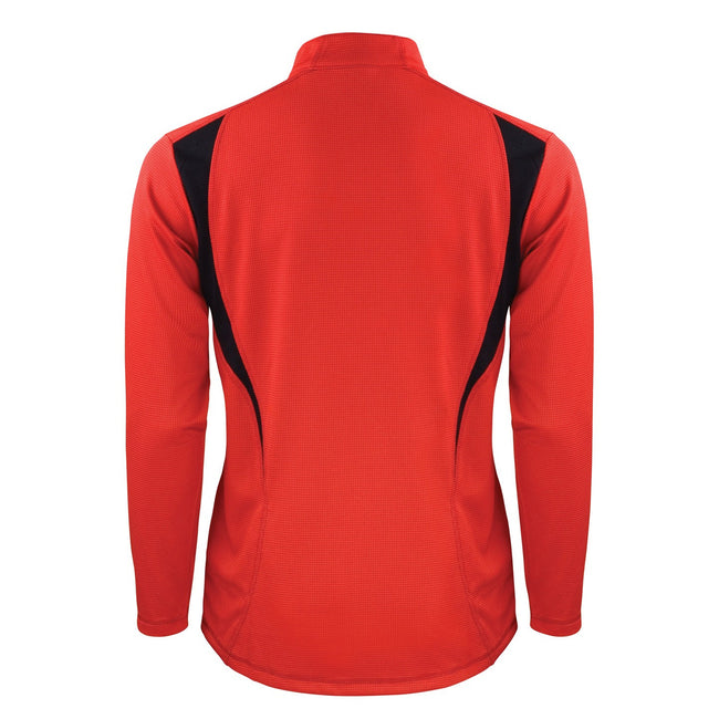 Red-Black-White - Back - Spiro Unisex Adult Trial Zip Neck Training Top