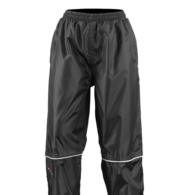 Black - Back - Result Unisex Adult Pro Coach Waterproof Trousers