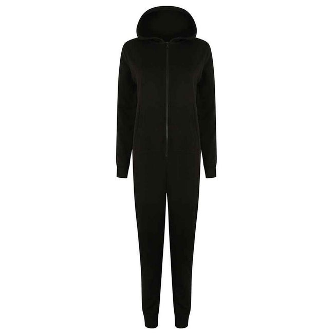 Black - Front - SF Men Unisex Adult Sleepsuit