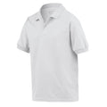 White - Side - Gildan Childrens-Kids Dryblend Jersey Polo Shirt