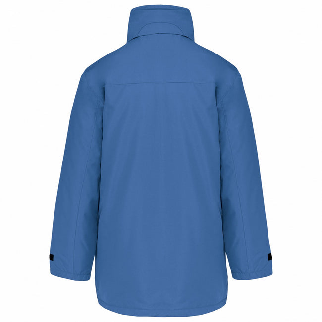 Light Royal Blue-Black - Back - Kariban Unisex Adult Quilted Parka