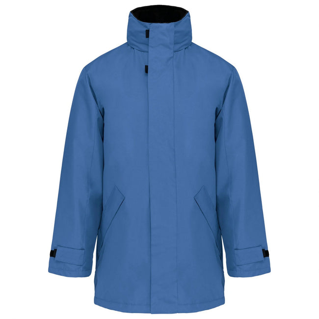 Light Royal Blue-Black - Front - Kariban Unisex Adult Quilted Parka