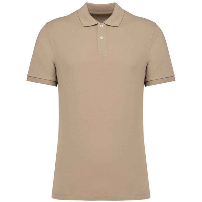 Ivory - Front - Native Spirit Mens Pique Polo Shirt