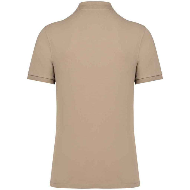 Ivory - Back - Native Spirit Mens Pique Polo Shirt