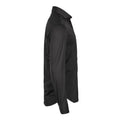 Black - Side - Tee Jays Mens Stretch Long-Sleeved Active Shirt