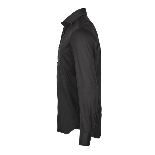 Black - Lifestyle - Tee Jays Mens Stretch Long-Sleeved Active Shirt