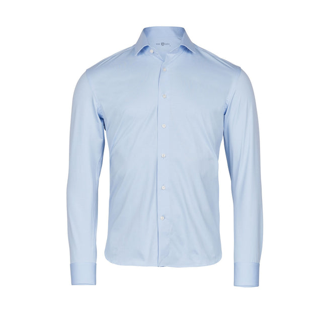 Light Blue - Front - Tee Jays Mens Stretch Long-Sleeved Active Shirt