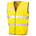 Yellow - Front - SAFE-GUARD by Result Unisex Adult Motorist Hi-Vis Vest