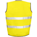 Yellow - Back - SAFE-GUARD by Result Unisex Adult Motorist Hi-Vis Vest