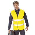 Yellow - Side - SAFE-GUARD by Result Unisex Adult Motorist Hi-Vis Vest