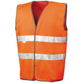 Orange - Front - SAFE-GUARD by Result Unisex Adult Motorist Hi-Vis Vest