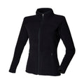 Black - Front - Skinni Fit Womens-Ladies Plain Microfleece Jacket