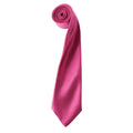 Hot Pink - Front - Premier Unisex Adult Colours Satin Tie