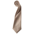 Khaki - Front - Premier Unisex Adult Colours Satin Tie