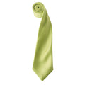 Lime - Front - Premier Unisex Adult Colours Satin Tie