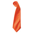 Orange - Front - Premier Unisex Adult Colours Satin Tie