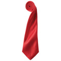 Red - Front - Premier Unisex Adult Colours Satin Tie