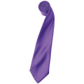 Rich Violet - Front - Premier Unisex Adult Colours Satin Tie