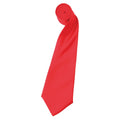 Strawberry Red - Front - Premier Unisex Adult Colours Satin Tie