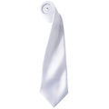 White - Front - Premier Unisex Adult Colours Satin Tie