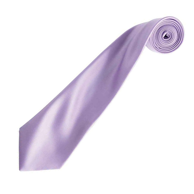 Lilac - Back - Premier Unisex Adult Colours Satin Tie