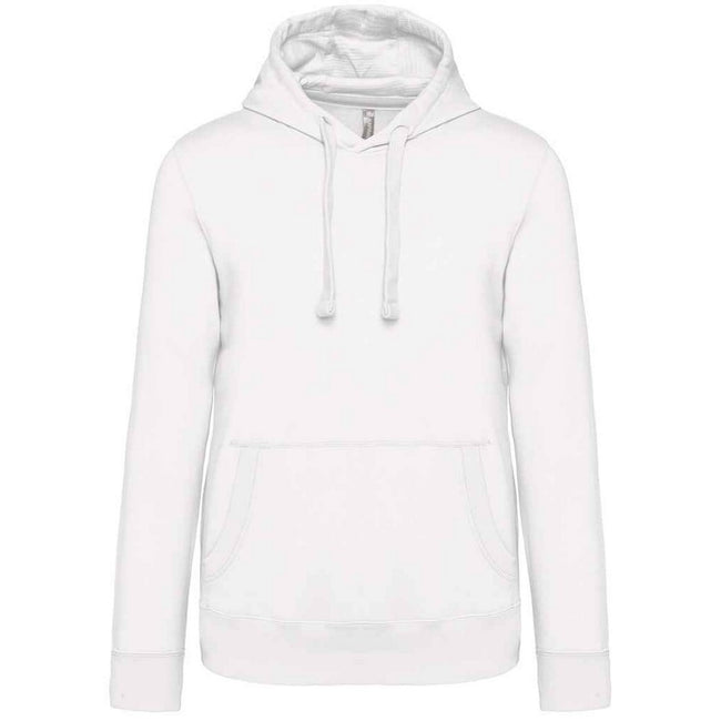 White - Front - Kariban Mens Hooded Sweatshirt