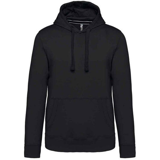 Black - Front - Kariban Mens Hooded Sweatshirt