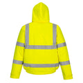 Yellow - Back - Portwest Unisex Adult Hi-Vis Winter Bomber Jacket
