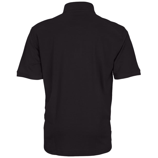 Black - Back - WORK-GUARD By Result Mens Apex Pique Polo Shirt