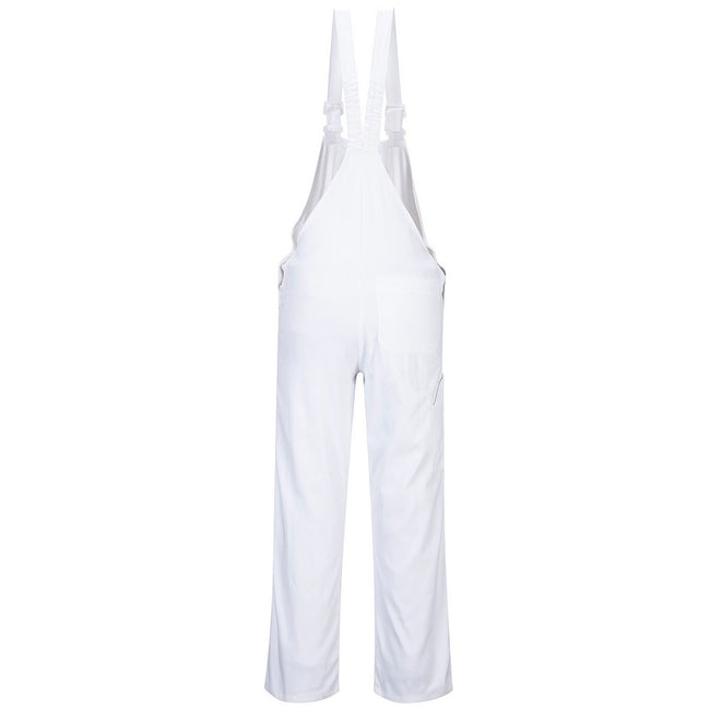 White - Back - Portwest Unisex Adult Bolton Painters Bib And Brace Overall