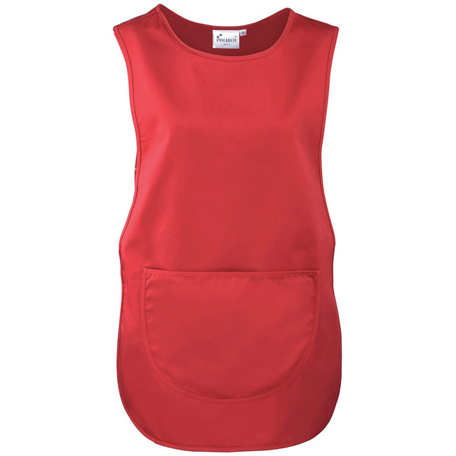 Red - Front - Premier Plain Pocket Tabard