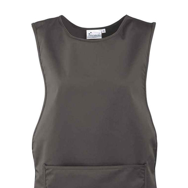 Dark Grey - Back - Premier Plain Pocket Tabard