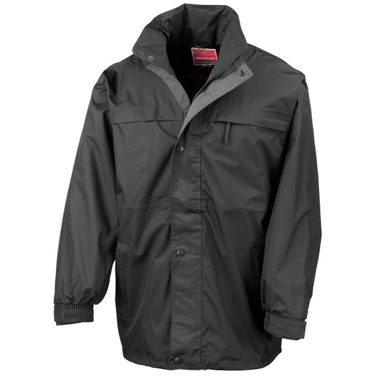 Black-Grey - Front - Result Mens Midweight Multi-Functional Waterproof Jacket