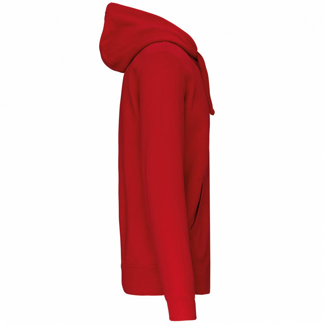 Red - Side - Kariban Unisex Adult Full Zip Hoodie