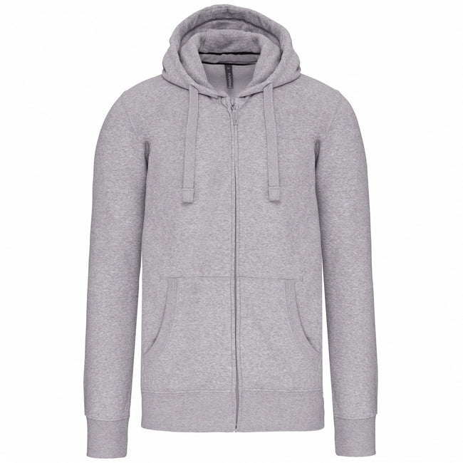 Oxford Grey - Front - Kariban Unisex Adult Full Zip Hoodie