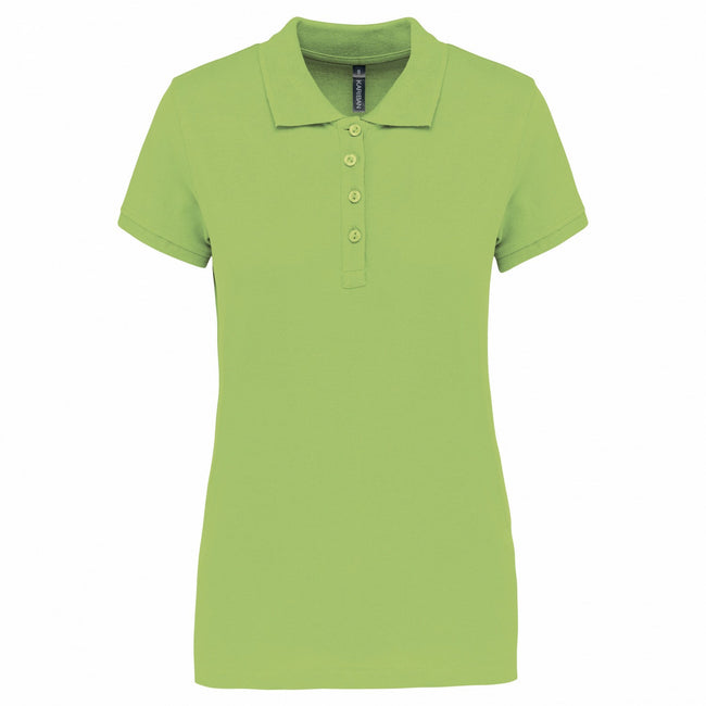 Lime Green - Front - Kariban Womens-Ladies Pique Polo Shirt