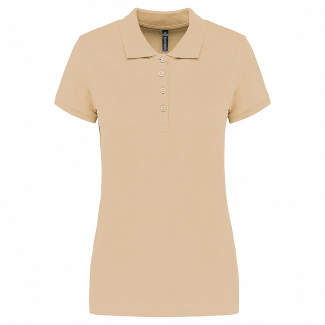 Light Sand - Front - Kariban Womens-Ladies Pique Polo Shirt