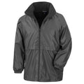Black - Front - Result Core Mens Microfleece Lined Waterproof Jacket