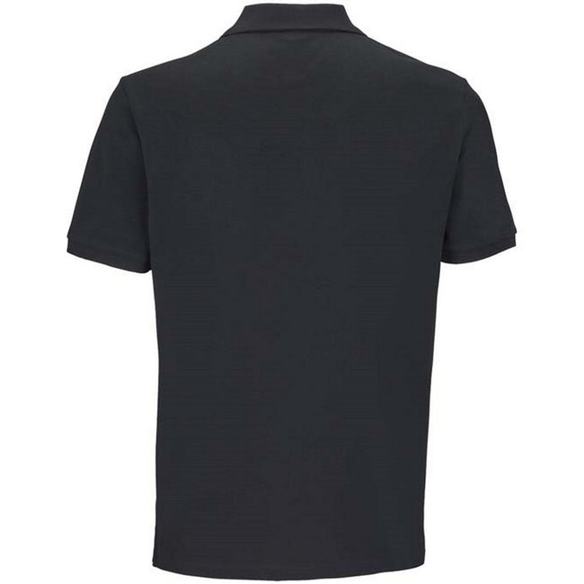 Black - Back - SOLS Unisex Adult Pegase Pique Polo Shirt