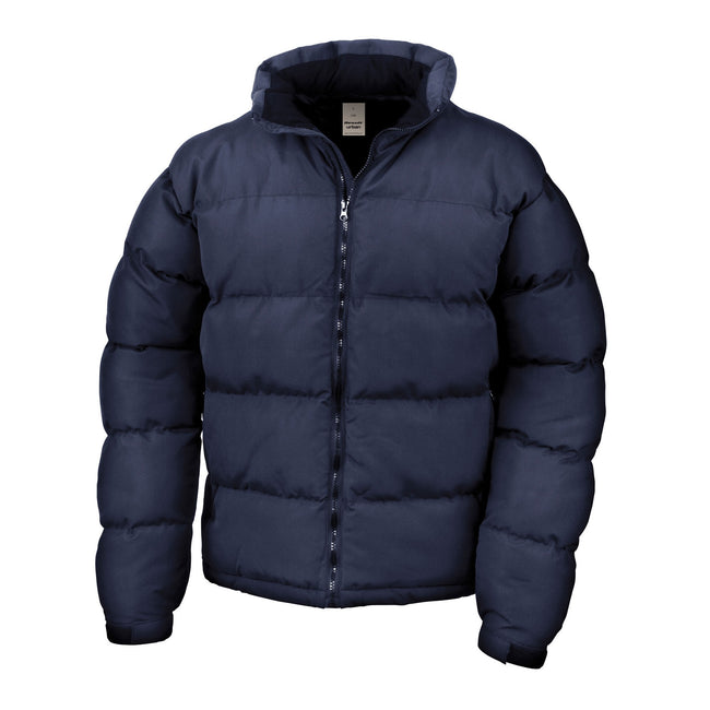Navy - Front - Result Urban Unisex Adult Holkham Down Feel Padded Jacket