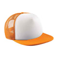 Orange-White - Front - Beechfield Childrens-Kids Vintage Snapback Trucker Cap
